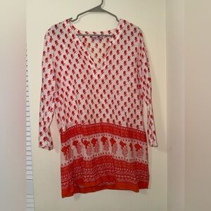 Calypso St Barth 100% Cotton Tunic Size XS